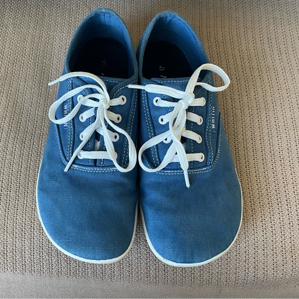 WHITIN Minimalist Barefoot  Blue Canvas Sneakers Size 42 US 9.5 Men’s